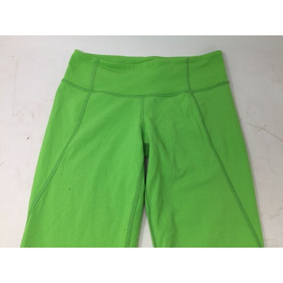 Lululemon Green Gather & Crow Crop Athletic Capri Leggings Size 4 - Picture 7 of 9